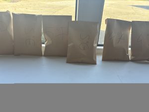 Sachets de bonbons à distribuer